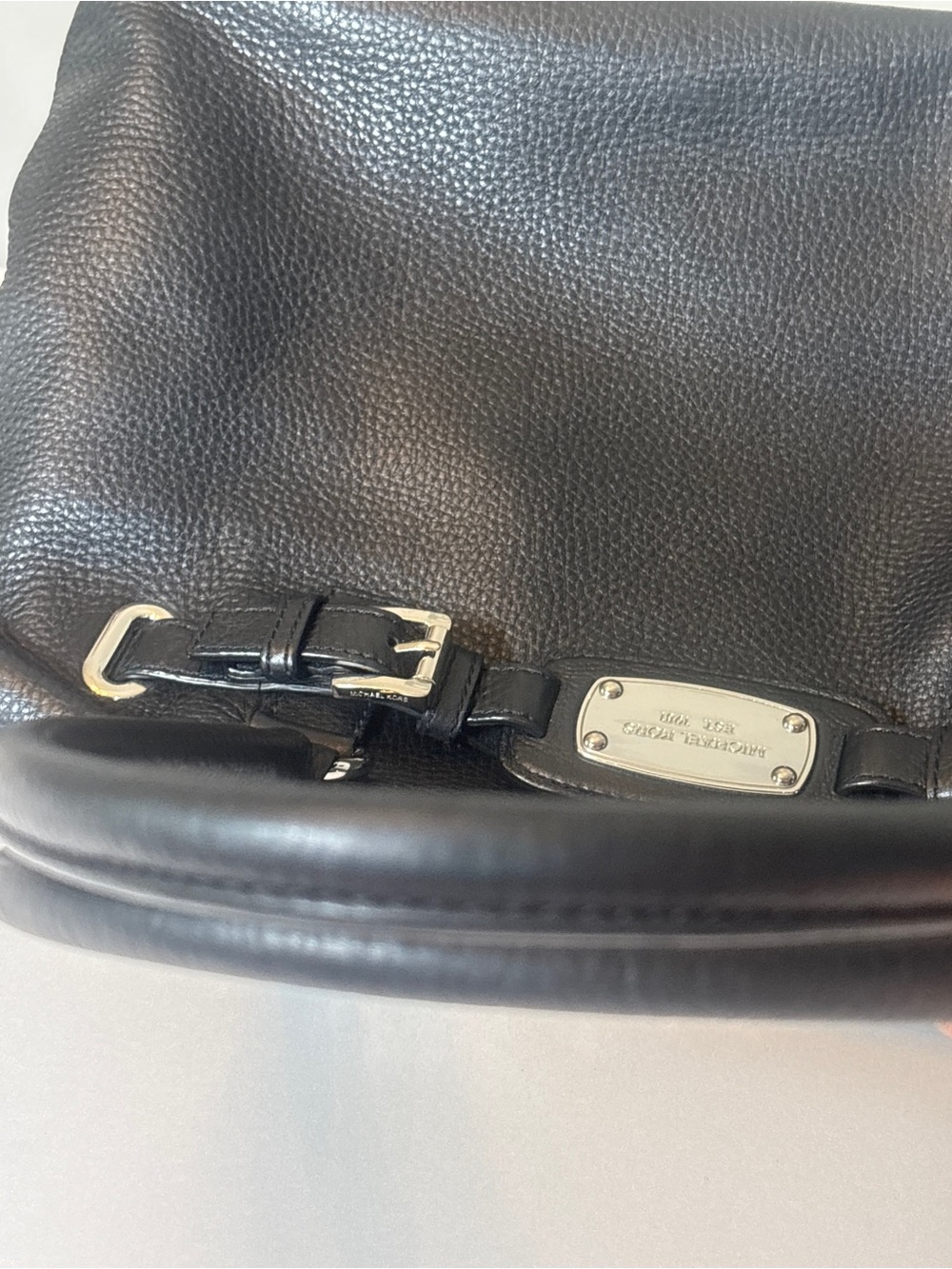 Michael Kors Black Hamiliton Weekender Leather Tote Satchel with Silver Hardware - Picture 15 of 15